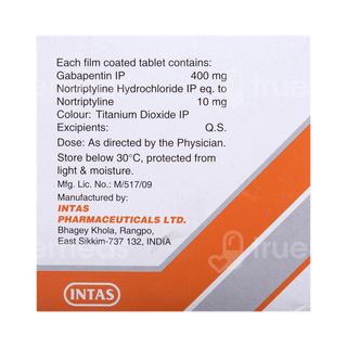 Gabapin Nt 400/10 MG Tablet 15